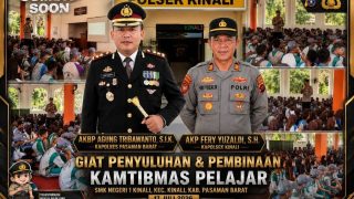 Kapolres Pasaman Barat AKBP Agung Tribawanto, S.I.K. Dorong Polsek Kinali Bangun Generasi Muda Taat Hukum di SMK Negeri 1 Kinali