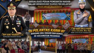 Kapolres AKBP Agung Tribawanto dan Kasat Lantas AKP Nanin Aprilia Fitriani Perkuat Edukasi Kamseltibcarlantas di Kecamatan Pasaman
