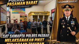 AKBP Agung Tribawanto Perkuat Keamanan, Sat Samapta Polres Pasbar Siaga Jaga Tahanan di Mapolres Pasaman Barat